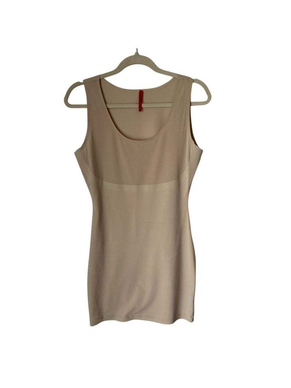 SPANX Sleeveless Tank Slip Shapewear Dress Beige With Bodysuit Women’s Sz Large